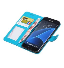 Galaxy S7 Edge Portemonnee hoesje booktype wallet Turquoise