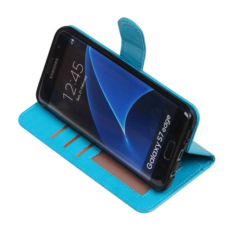 Galaxy S7 Edge-Wallet Fall Booktype Brieftasche Turquoise