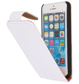 Devil Classic Flip Hoes voor iPhone 5 Wit