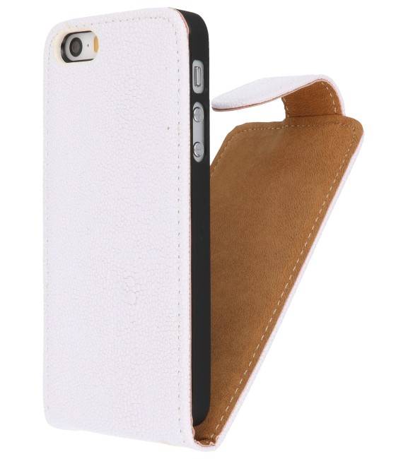 Diable classique Flip Case pour iPhone 5 blanc