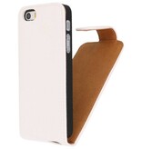 Litchi Klassische Flip Case für iPhone 5 White
