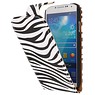 Zebra Classic Flip Taske til Galaxy S4 i9500 Hvid