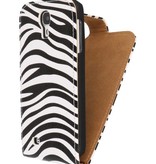 Zebra Classic Case Flip pour Galaxy S4 i9500 Blanc