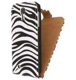Zebra Klassische Flip Case für Galaxy S4 i9500 Weiß