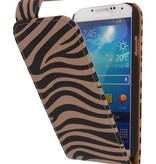 Zebra Classic Flip Taske til Galaxy S4 i9500 Grå