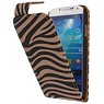 Zebra Classic Flip Hoes voor Galaxy S4 i9500 Grijs