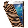 Zebra Classic Flip Hoes voor Galaxy S4 i9500 Bruin