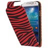 Zebra Classic Case Flip pour Galaxy S4 i9500 Rouge