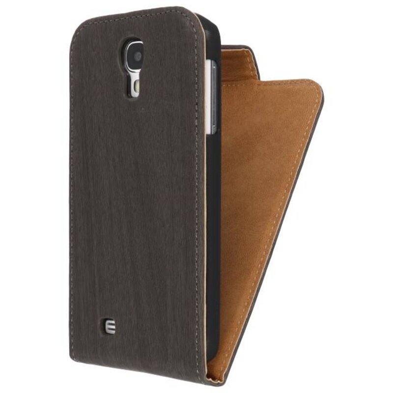 Bois classique Flip Case pour Galaxy S4 i9500 gris