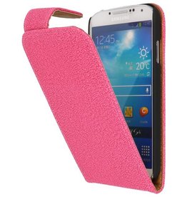 Devil Classic Flip Hoes voor Galaxy S4 i9500 Roze