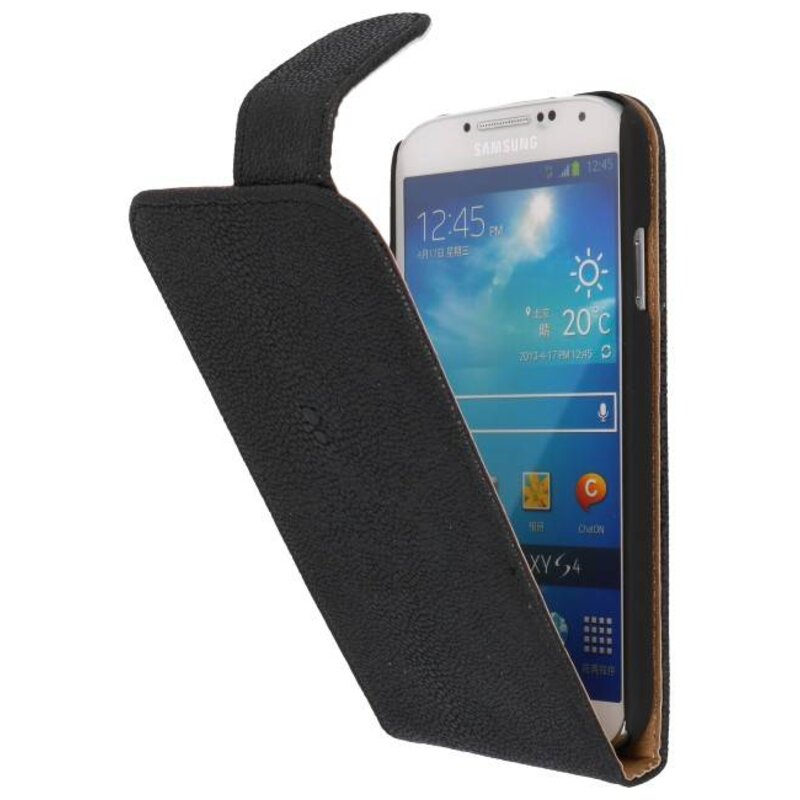Devil Classic Flip Taske til Galaxy S4 i9500 Sort