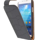 Classique Croco Flip pour Galaxy S4 i9500 Noir
