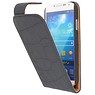 Croco Classic Flip Hoes voor Galaxy S4 i9500 Zwart