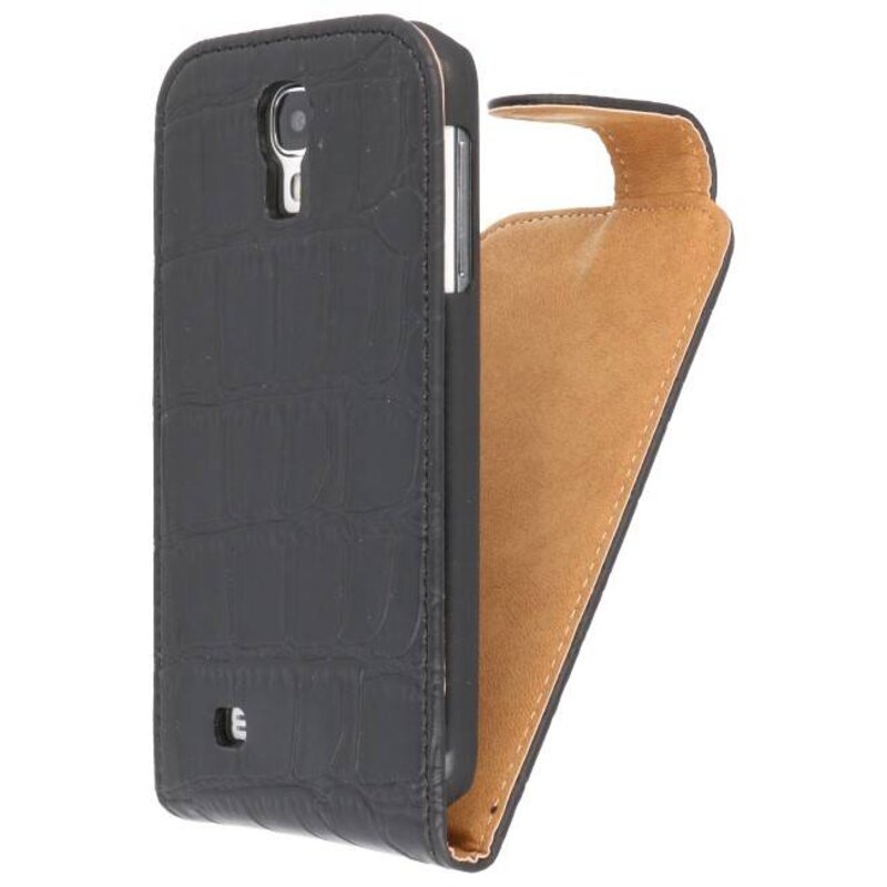 Croco Classic Flip Case for Galaxy S4 i9500 Black