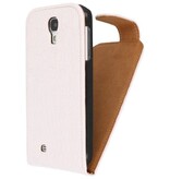 Klassisk krokodille Flip Taske til Galaxy S4 i9500 Hvid