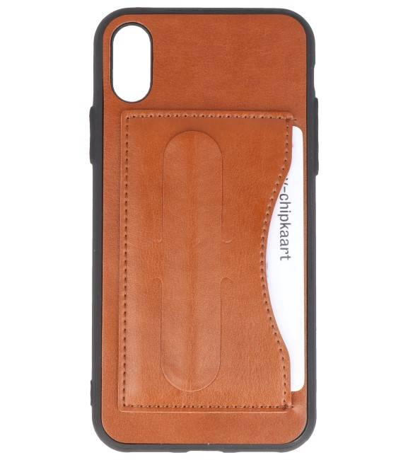 Stehend TPU-Mappen-Kasten für iPhone Brown X