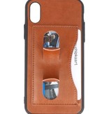 Stehend TPU-Mappen-Kasten für iPhone Brown X