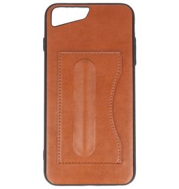 Standing TPU Wallet Case voor iPhone 8 Plus / 7Plus Bruin