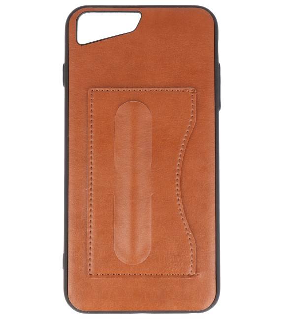 Standing TPU Wallet Case for iPhone 8 Plus / 7Plus Brown