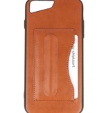 Standing TPU Wallet Case for iPhone 8 Plus / 7Plus Brown