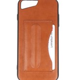 Standing TPU Wallet Case voor iPhone 8 Plus / 7Plus Bruin