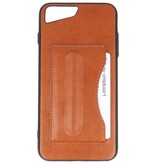 Stående TPU Wallet Case for iPhone Plus 8 / 7plus Brown