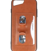 Standing TPU Wallet Case voor iPhone 8 Plus / 7Plus Bruin