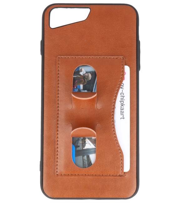 Stehend TPU-Mappen-Kasten für iPhone Plus 8 / 7plus Brown