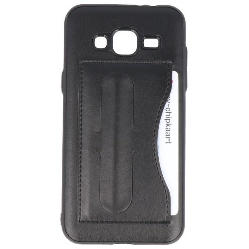 Standing TPU Wallet Case for Galaxy J3 / J3 2016 Black