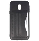 Stående TPU Wallet Taske til Galaxy J3 2017 Sort