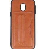 Stående TPU Wallet Taske til Galaxy J3 2017 Brown