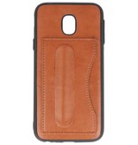 Stående TPU Wallet Taske til Galaxy J3 2017 Brown