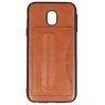 Standing TPU Wallet Case voor Galaxy J3 2017 Bruin