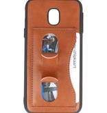 Stående TPU Wallet Taske til Galaxy J3 2017 Brown