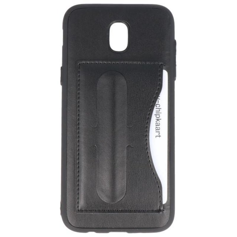 Standing TPU Wallet Case voor Galaxy J5 2017 Zwart