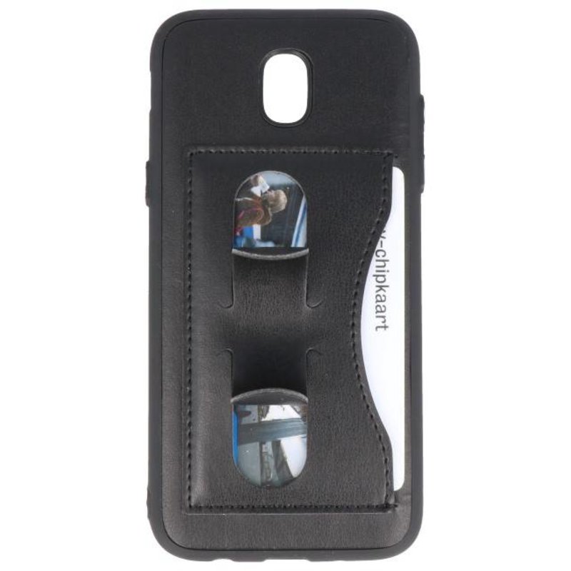Stående TPU Wallet Taske til Galaxy J5 2017 Sort