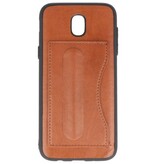 Standing TPU Wallet Case voor Galaxy J5 2017 Bruin