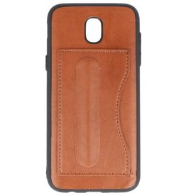 Standing TPU Wallet Case voor Galaxy J5 2017 Bruin