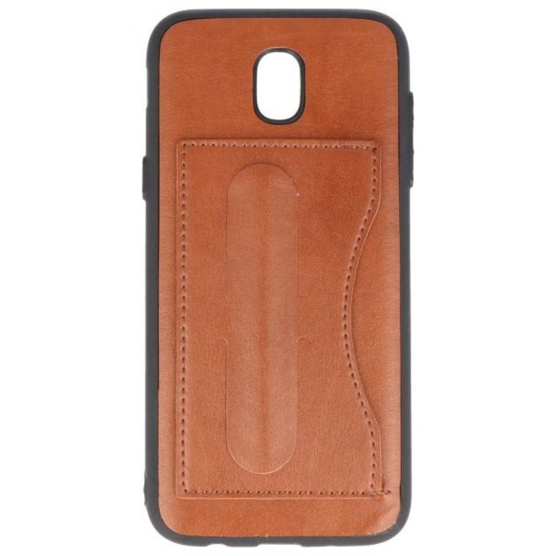 Standing TPU Wallet Case for Galaxy J5 2017 Brown
