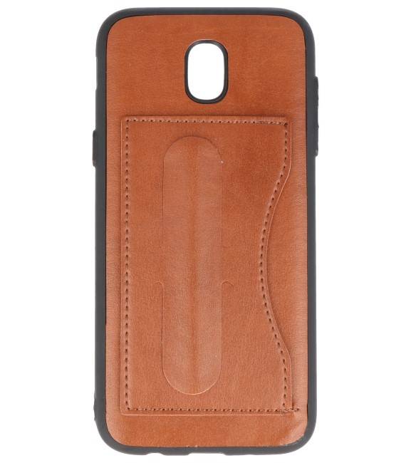 Stående TPU Wallet Taske til Galaxy J5 2017 Brown