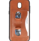 Standing TPU Wallet Case for Galaxy J5 2017 Brown