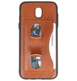 Standing TPU Wallet Case for Galaxy J5 2017 Brown