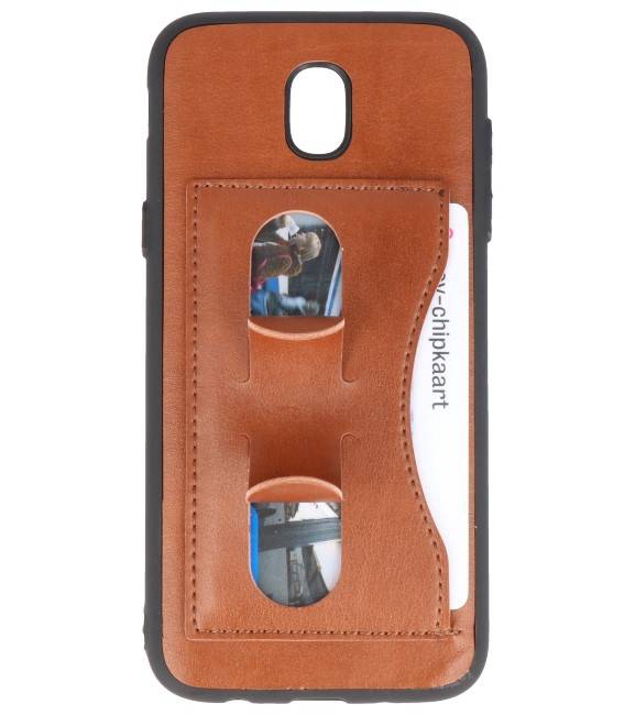 Stående TPU Wallet Taske til Galaxy J5 2017 Brown