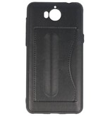 Debout Case Wallet TPU pour Huawei Y5 2017 Noir