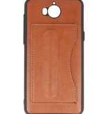 Standing TPU Wallet Case for Huawei Y5 2017 Brown