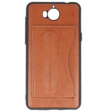Standing TPU Wallet Case for Huawei Y5 2017 Brown