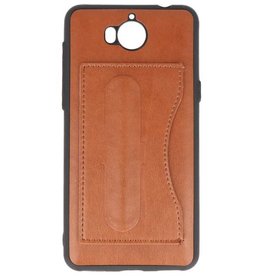 Debout Case Wallet TPU pour Huawei Y5 2017 Brown