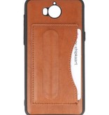 Standing TPU Wallet Case for Huawei Y5 2017 Brown