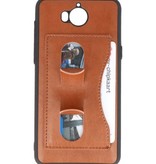 Debout Case Wallet TPU pour Huawei Y5 2017 Brown