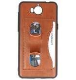 Standing TPU Wallet Case for Huawei Y5 2017 Brown